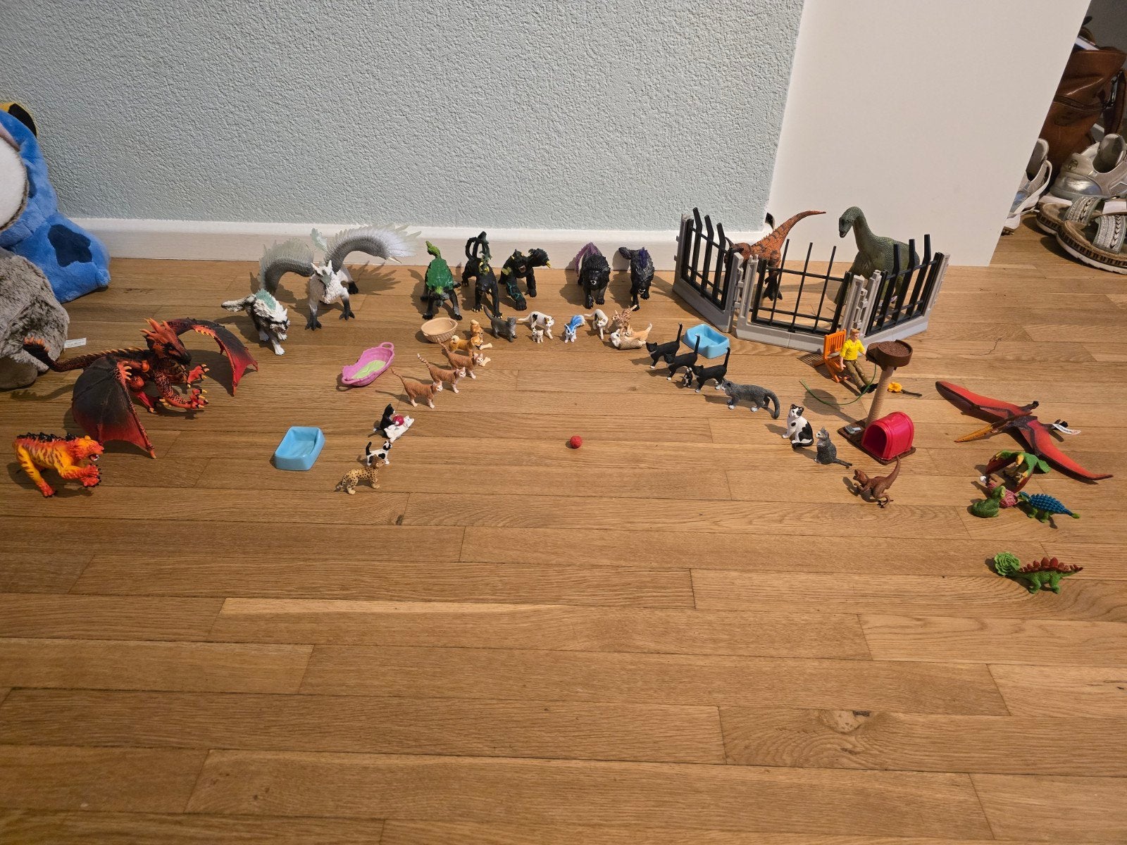 Grote collectie Schleigh speelgoedfiguren: draken, dinosauru, Ophalen of Verzenden, Gebruikt, Jongen of Meisje