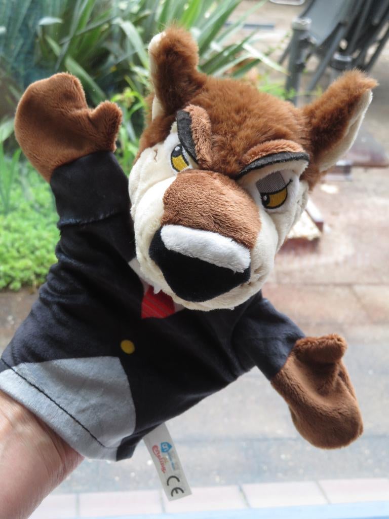 Handpop Boze Wolf van Roodkapje van Albert Heijn Efteling, Overige typen, Ophalen of Verzenden, Zo goed als nieuw, Wasbaar