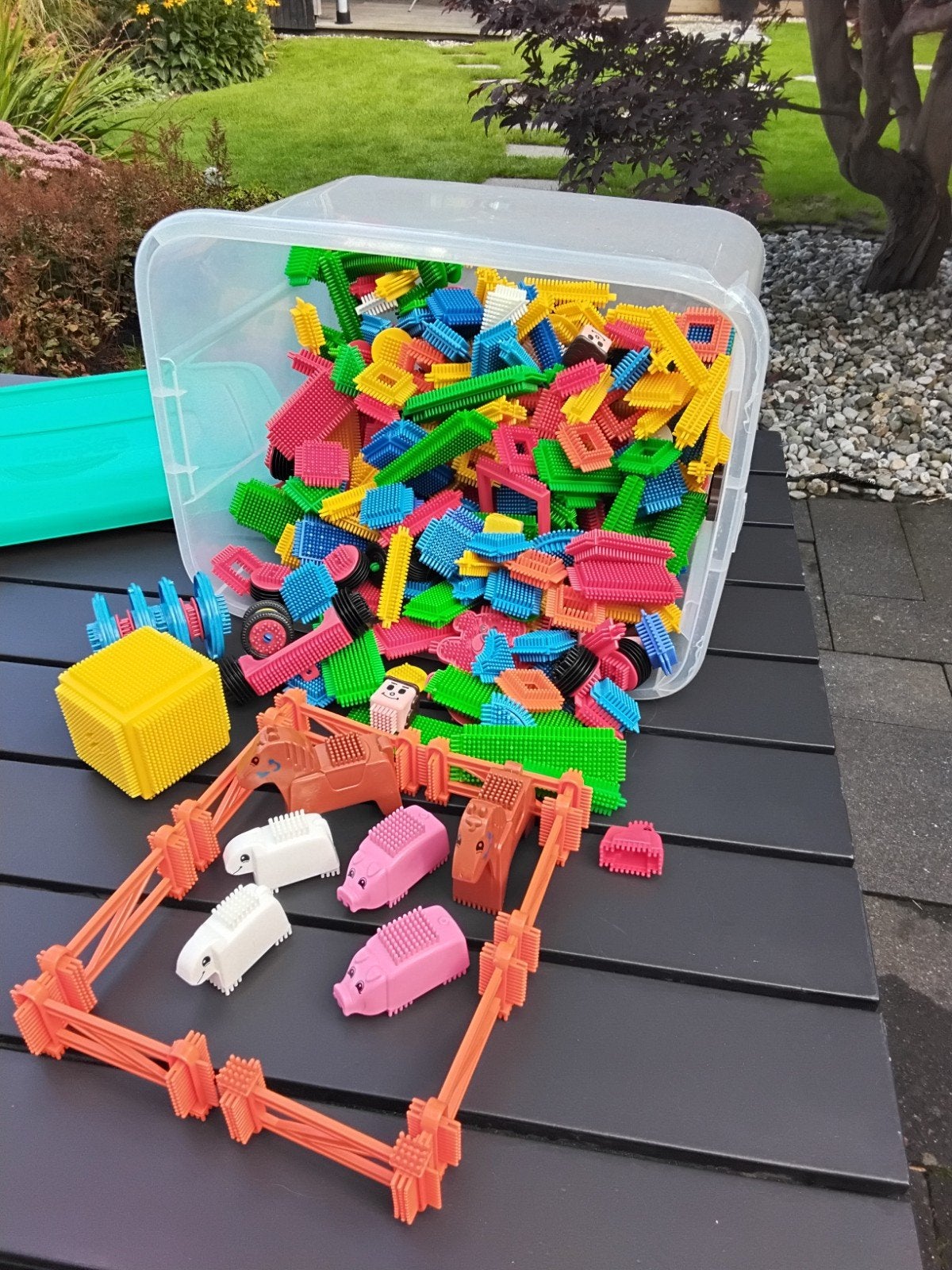 Grote bak Nopper speelgoed met dieren, Ophalen, Gebruikt, Nopper