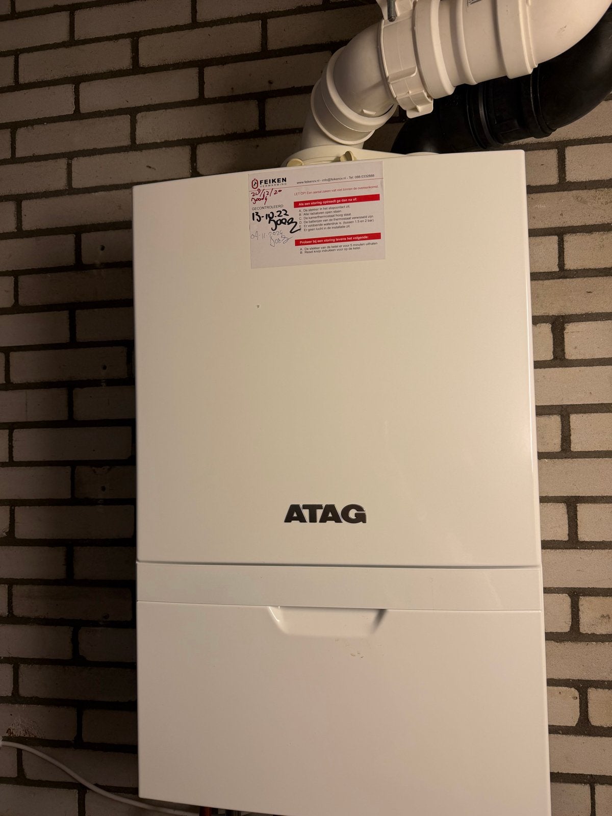 ATAG I36ECZ CW5 CV-ketel inclusief expansievat, Doe-het-zelf en Verbouw, Ophalen, Hoog rendement (Hr), Cv-ketel of Combi-ketel