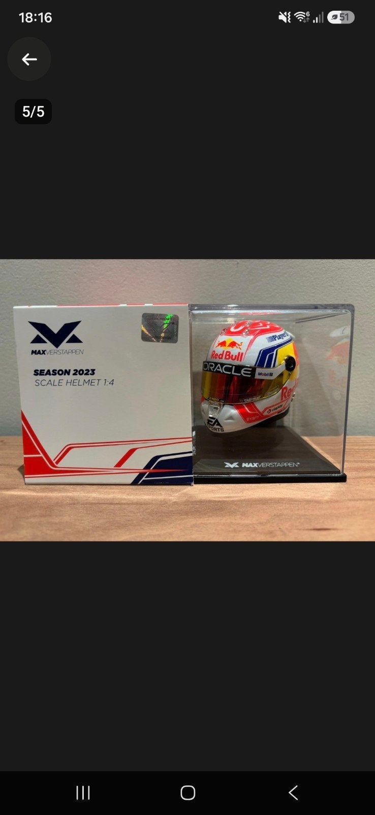 Max Verstappen schaalhelm 2023 - 1:4 Red Bull Racing, Ophalen of Verzenden, Nieuw, Formule 1