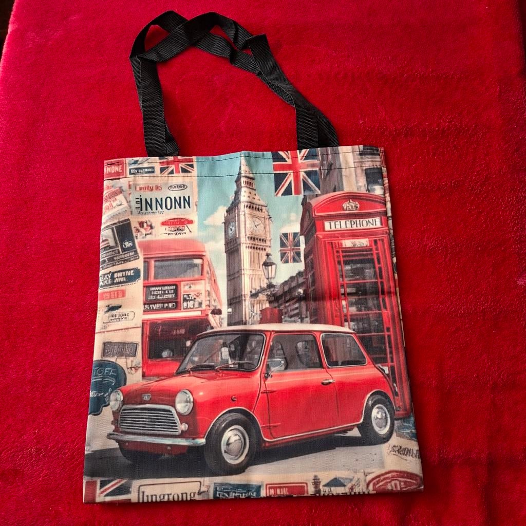 Leuke mini tas met Londen print etc, Ophalen of Verzenden, Zo goed als nieuw, Rood, Overige merken