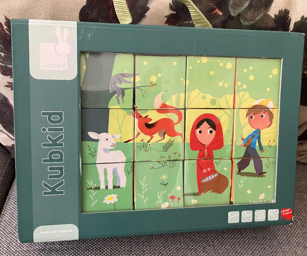 JANOD kubkid 6 kubuspuzzels, Ophalen of Verzenden, 10 tot 50 stukjes, Zo goed als nieuw, 2 tot 4 jaar