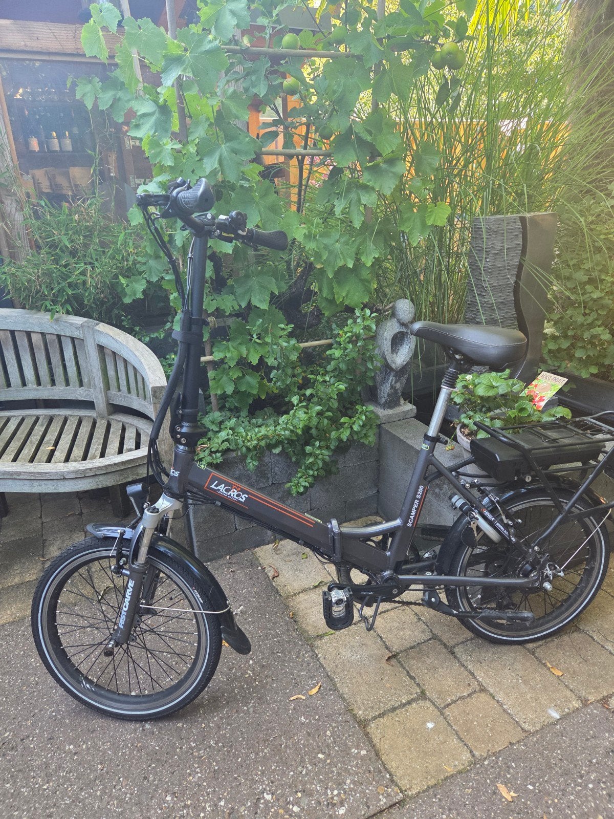 2x Elektrische vouwfiets Lacros Scamper S200 grijs, Fietsen en Brommers, Elektrische fietsen, Minder dan 47 cm, Ophalen, Gebruikt