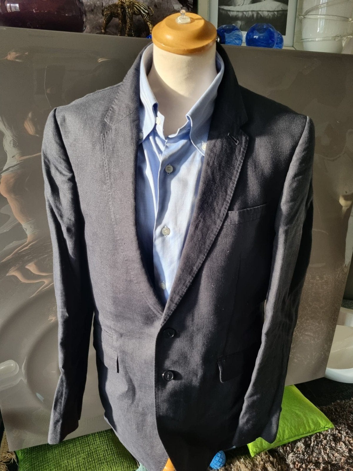 Paul Smith linnen kostuum, maat 52, blauw, uitmuntende staat, Maat 52/54 (L), Paul Smith, Blauw, Ophalen of Verzenden