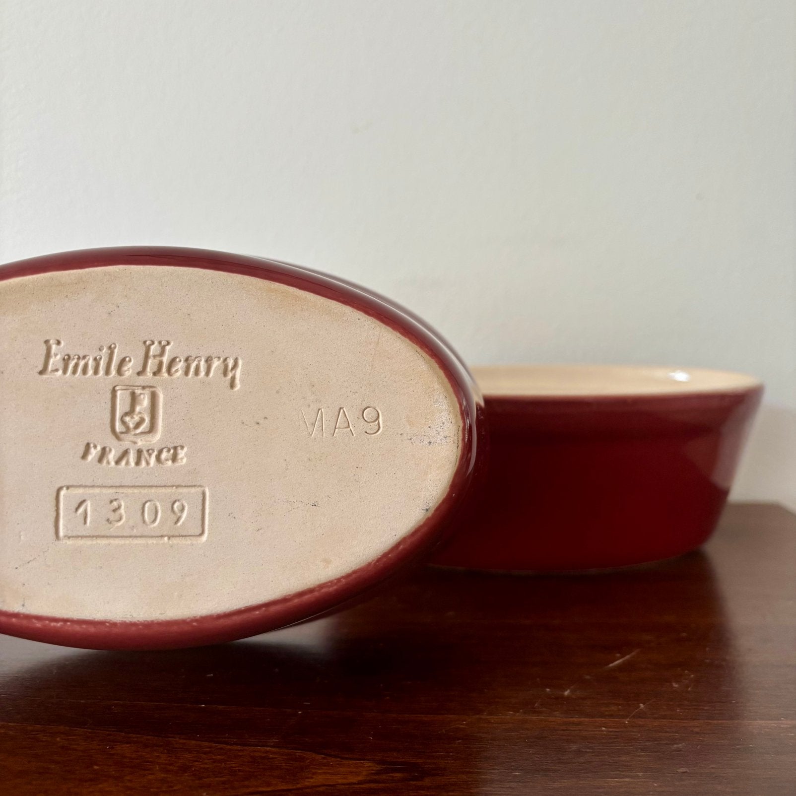 Emile Henry ovenschaaltjes, Ophalen of Verzenden, Zo goed als nieuw, Vintage, Schaal of Schalen