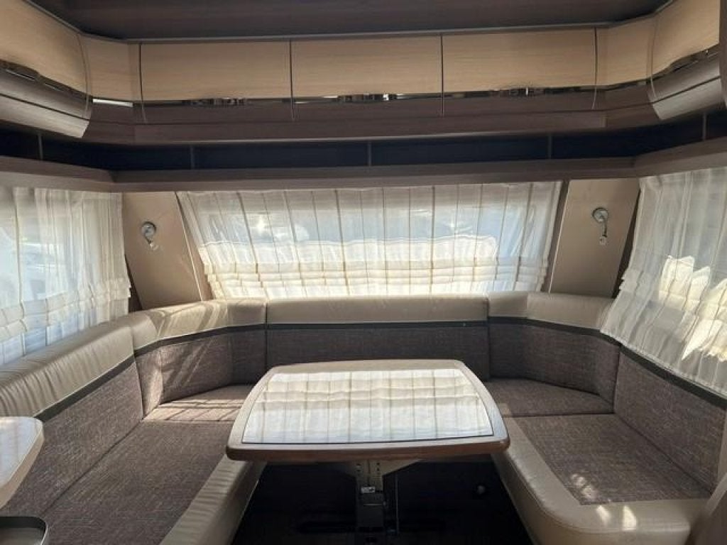 Hobby Prestige 560 WFU FULL OPTIONS, Caravans en Kamperen, Schokbreker, Rondzit, Hobby, Bedrijf