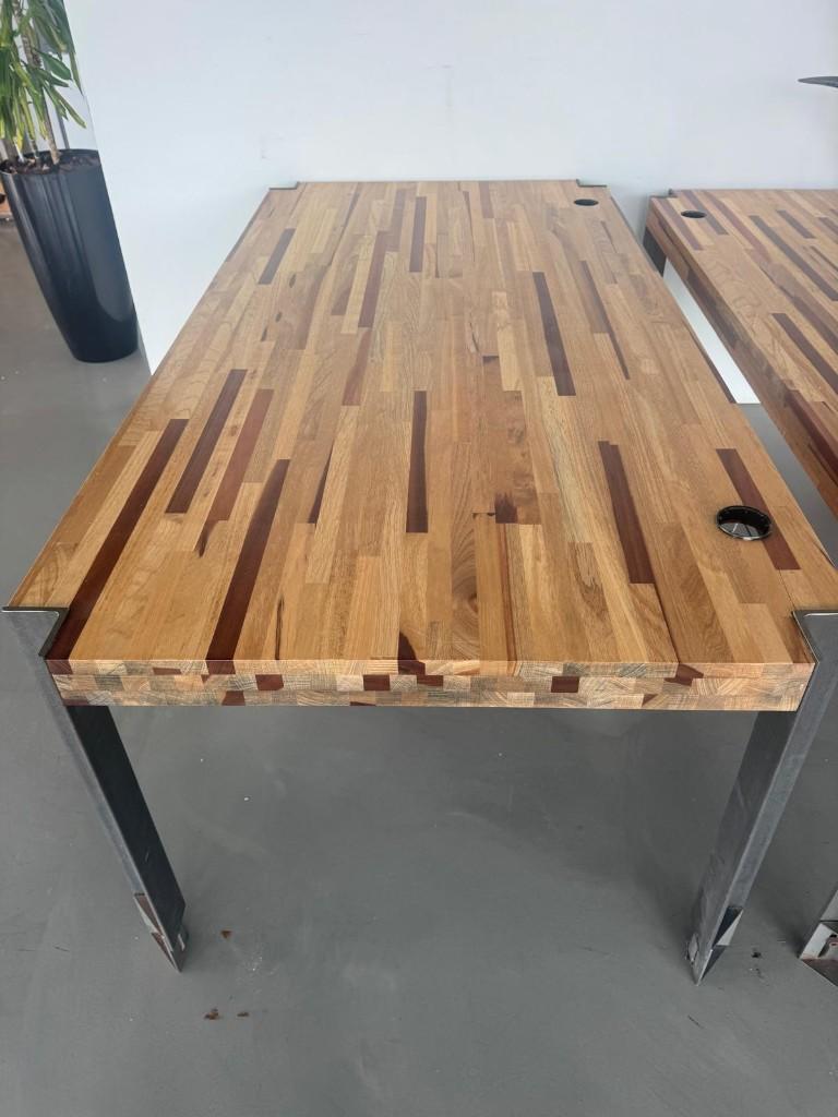 Eettafel Linteloo 2 x 1 m, Ophalen, Gebruikt, 200 cm of meer, 50 tot 100 cm
