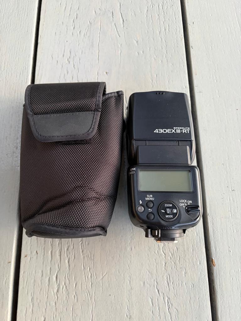 Canon Speedlite 430EX III-RT flitser met hoesje, Ophalen of Verzenden, Zo goed als nieuw, Canon