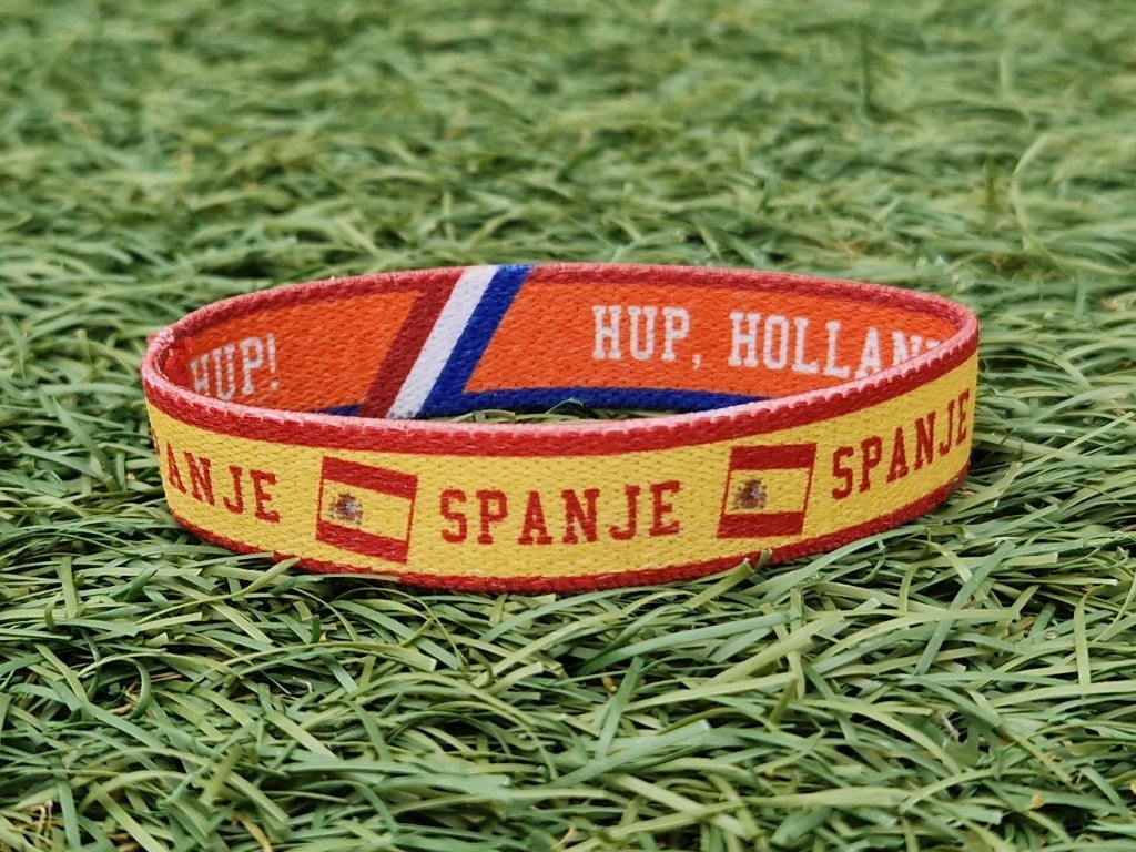 Dubbelzijdig armbandje Spanje / Oranje - WK 2026, Maat L, Verzenden, Nieuw, Overige typen