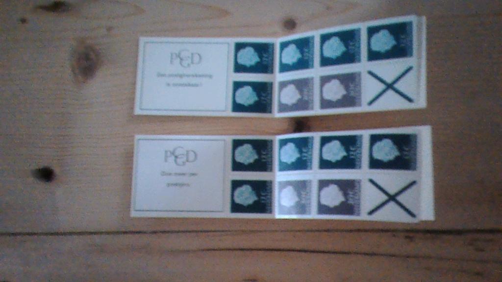 Postzegelboekjes, Verzenden, Postfris