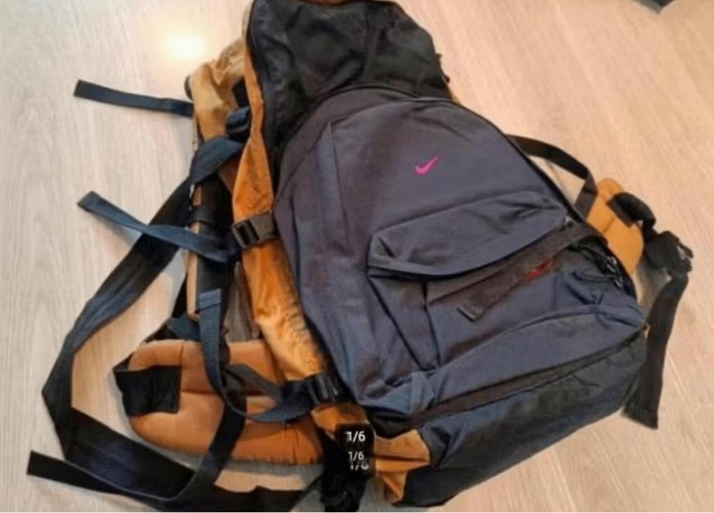 Nomad backpack helemaal open te ritsen, Gebruikt, Ophalen of Verzenden, Rugzak