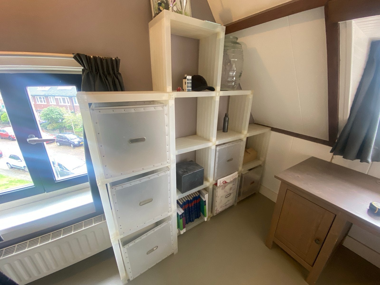Modulair Cubitec Opbergsysteem - Wit met opbergbakken, Huis en Inrichting, Ophalen, Gebruikt
