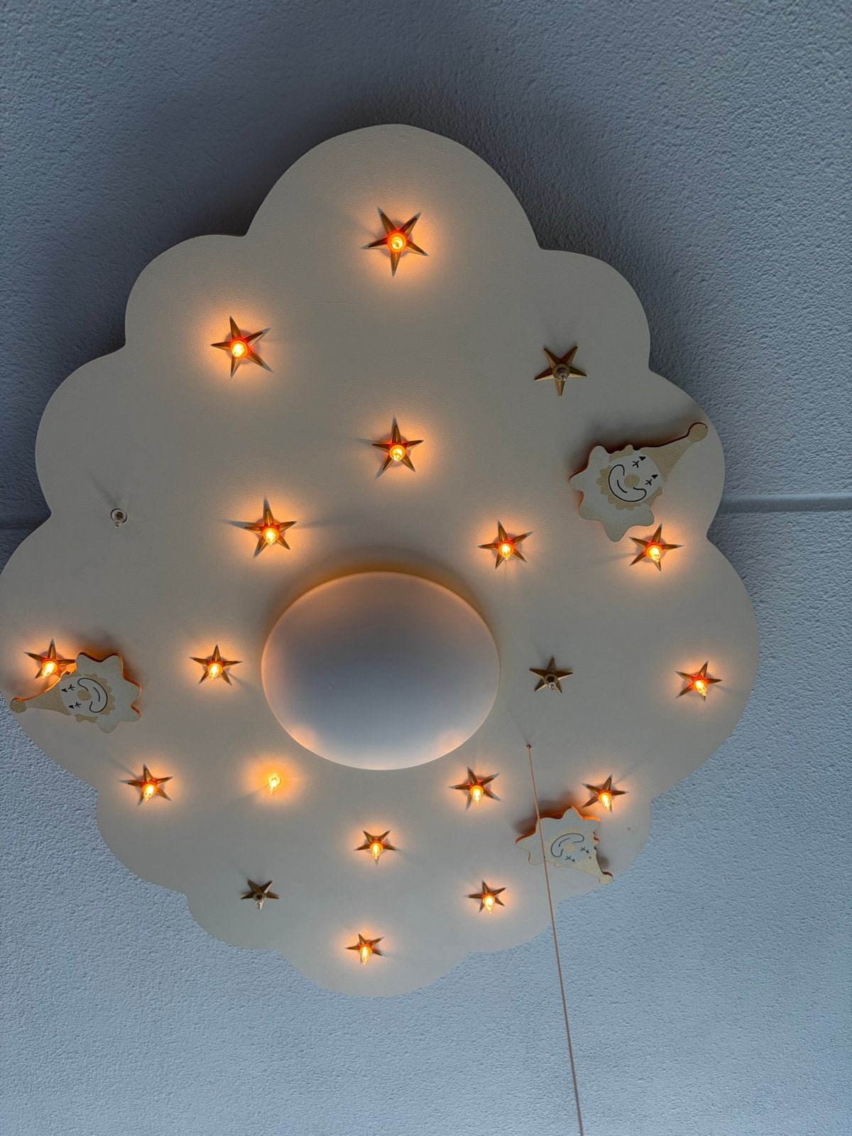 Kinderkamer lamp met 3 standen en sterren, Ophalen, Gebruikt, Overige merken, Wit