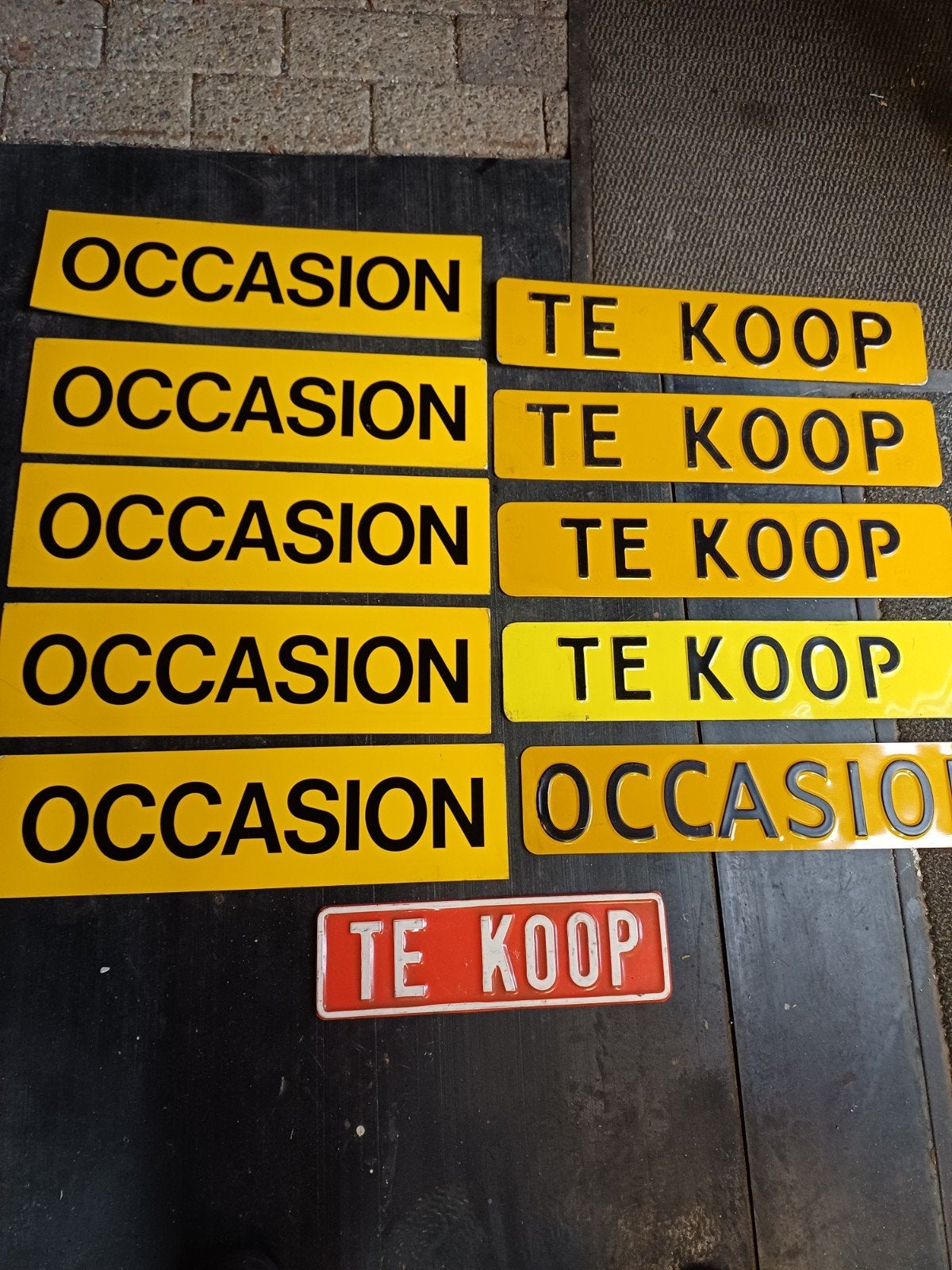 Div Verkoop borden zie foto, Ophalen, Gebruikt