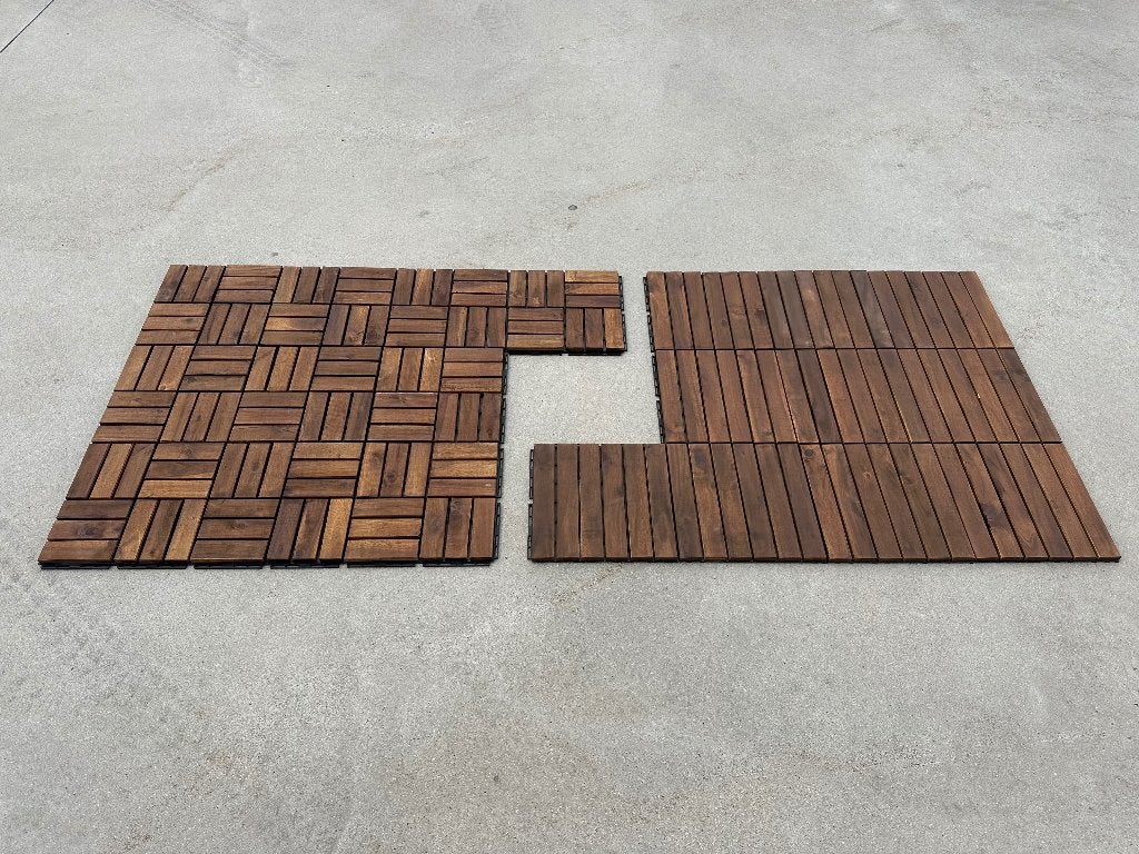 Acaciahout Vlondertegels Donkerbruin - Lijkt op Ikea Runnen, Tuin en Terras, Info@ydemanne.nl, Nieuw, Ophalen of Verzenden, Ydemanne
