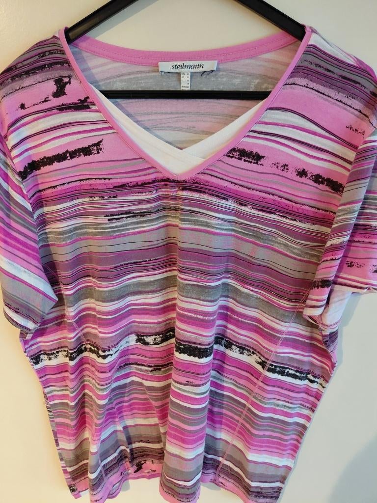 Top mt 48 roze melange, Kleding | Dames, Tops, Overige kleuren, Maat 46/48 (XL) of groter, Ophalen of Verzenden, Zo goed als nieuw