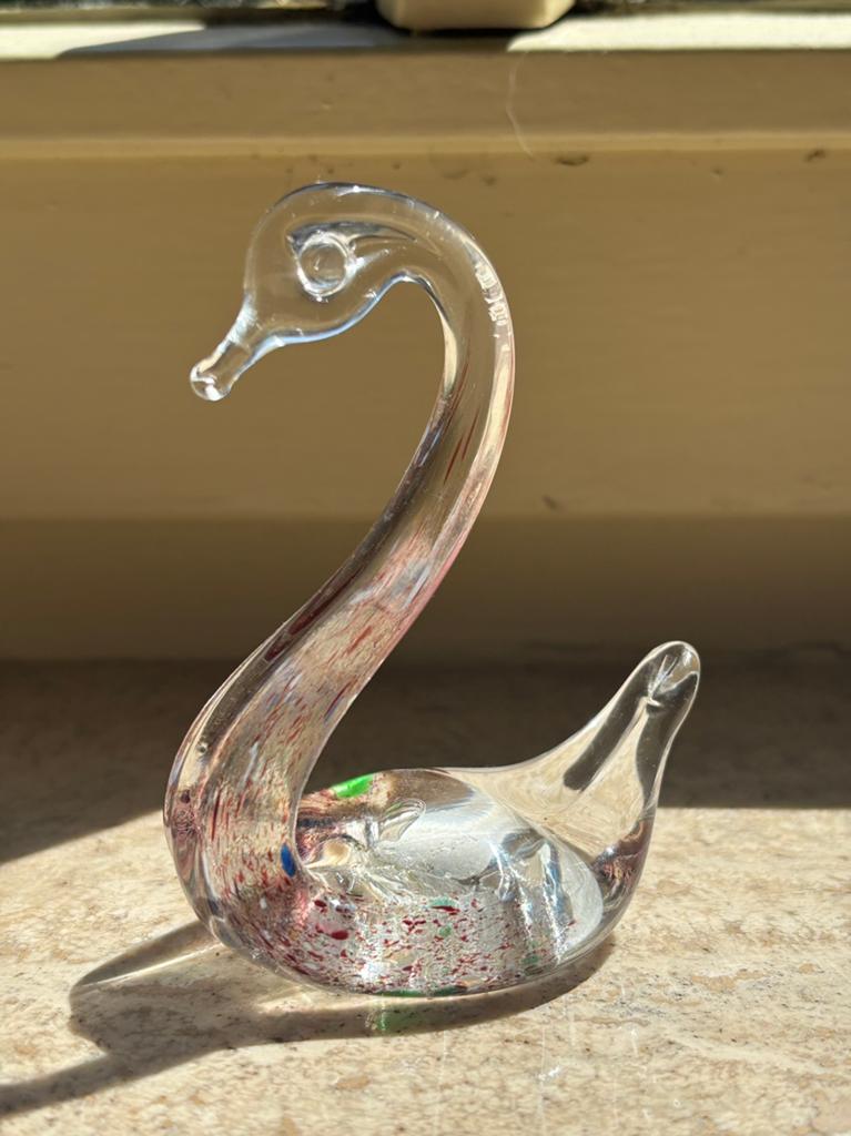 Prachtige vintage glazen zwaan Murano stijl kunstglas ), Antiek en Kunst, Antiek | Glas en Kristal, Ophalen of Verzenden