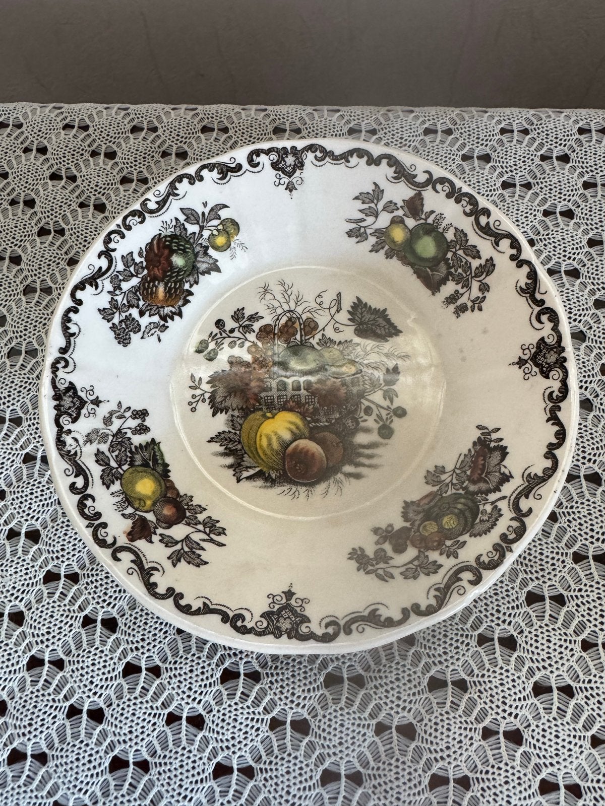 Antiek Mason's Ironstone China 'Fruit Basket' bord, Ophalen of Verzenden