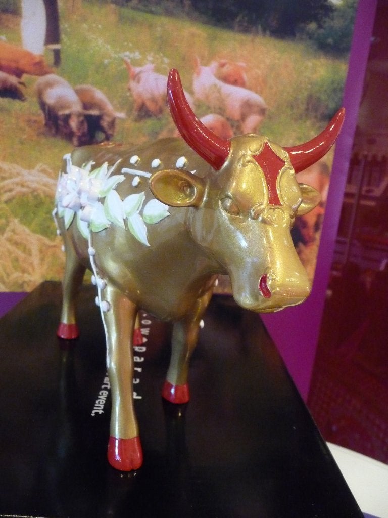 Nieuw Cow Parade koe Vysoky Smalt large gratis verzending., Ophalen of Verzenden, Beeld
