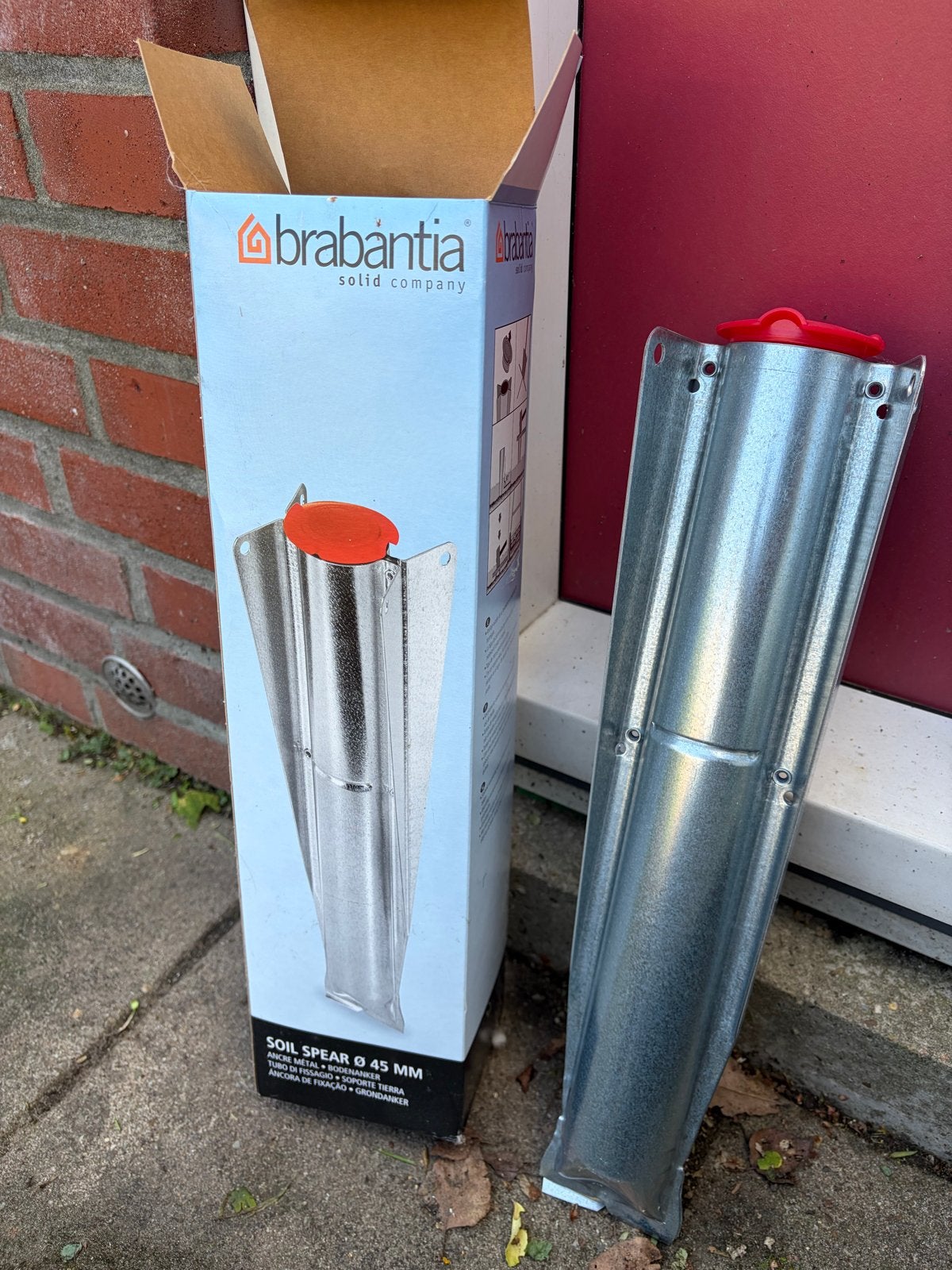 Brabantia Grondanker / Soil Spear Ø 45 mm, Ophalen, Nieuw