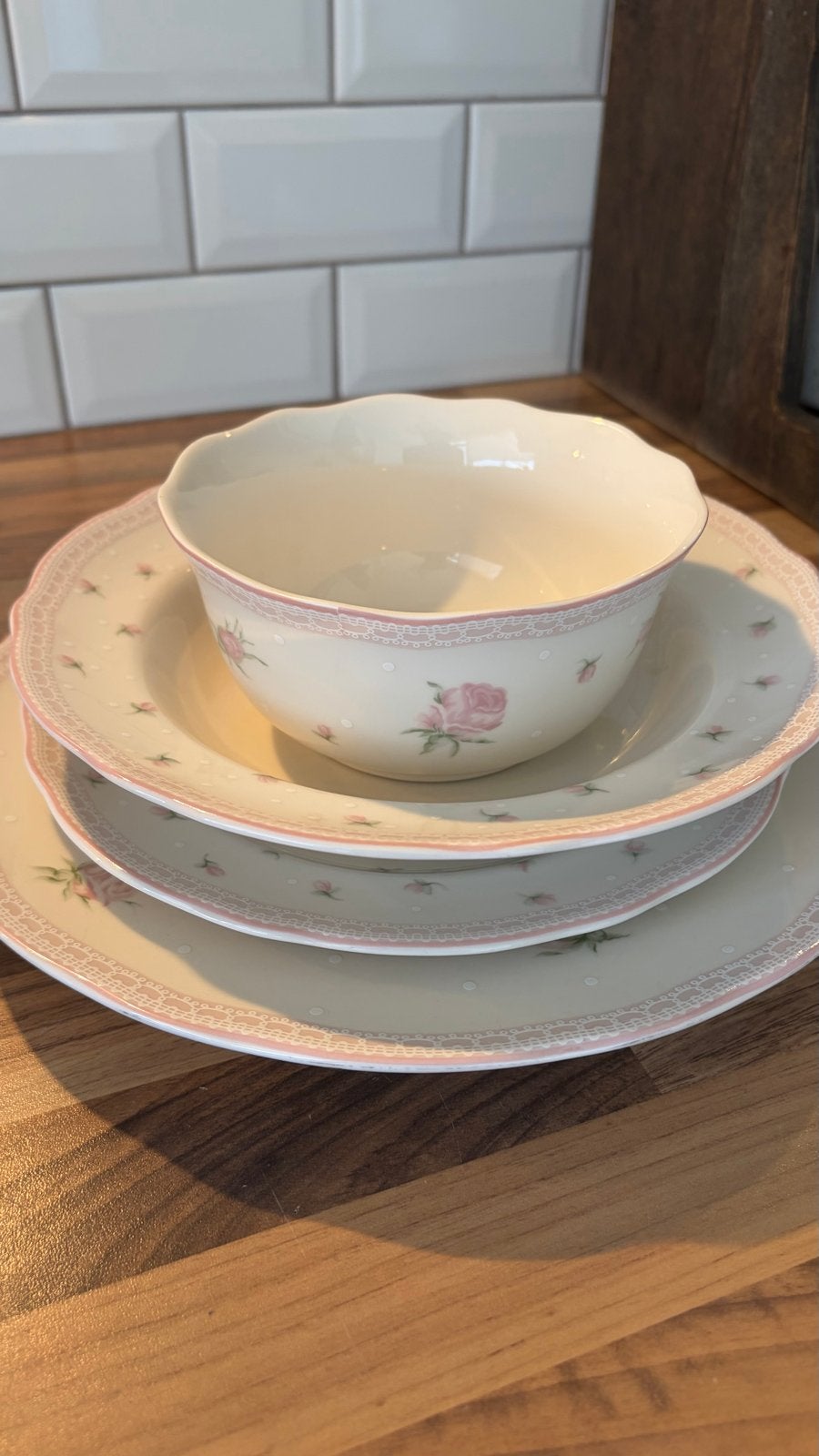 Cambridge servies met rozen compete set, Ophalen, Gebruikt, Overige merken, Vintage
