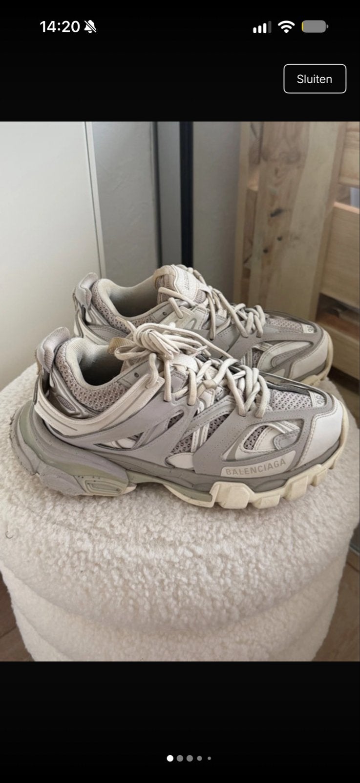 Balenciaga Track Sneakers - Maat 36, Ophalen of Verzenden, Gedragen, Grijs, Sneakers of Gympen