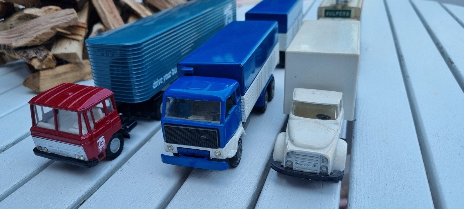 4 modelen te koop, Hobby en Vrije tijd, Ophalen, Gebruikt, Bus of Vrachtwagen, Lion Toys
