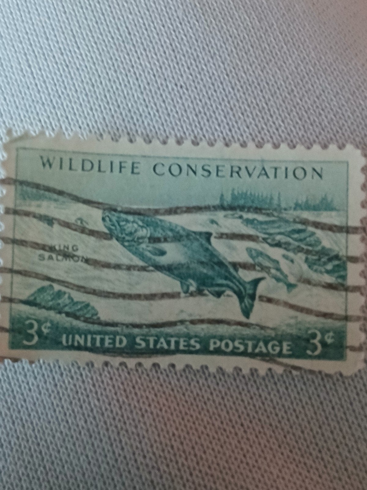 Amerikaanse postzegel Wildlife Conservation King Salmon, Ophalen of Verzenden