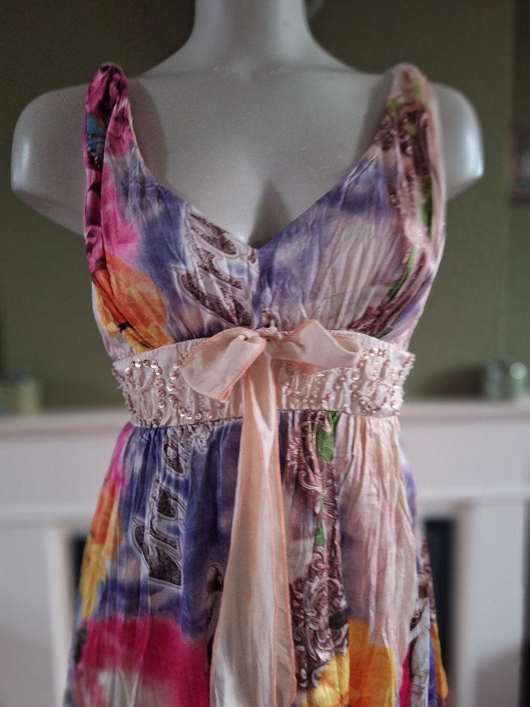 Etoile du monde romantische jurk mt 38 M, Kleding | Dames, Maat 38/40 (M), Etoile du Monde, Zo goed als nieuw, Knielengte
