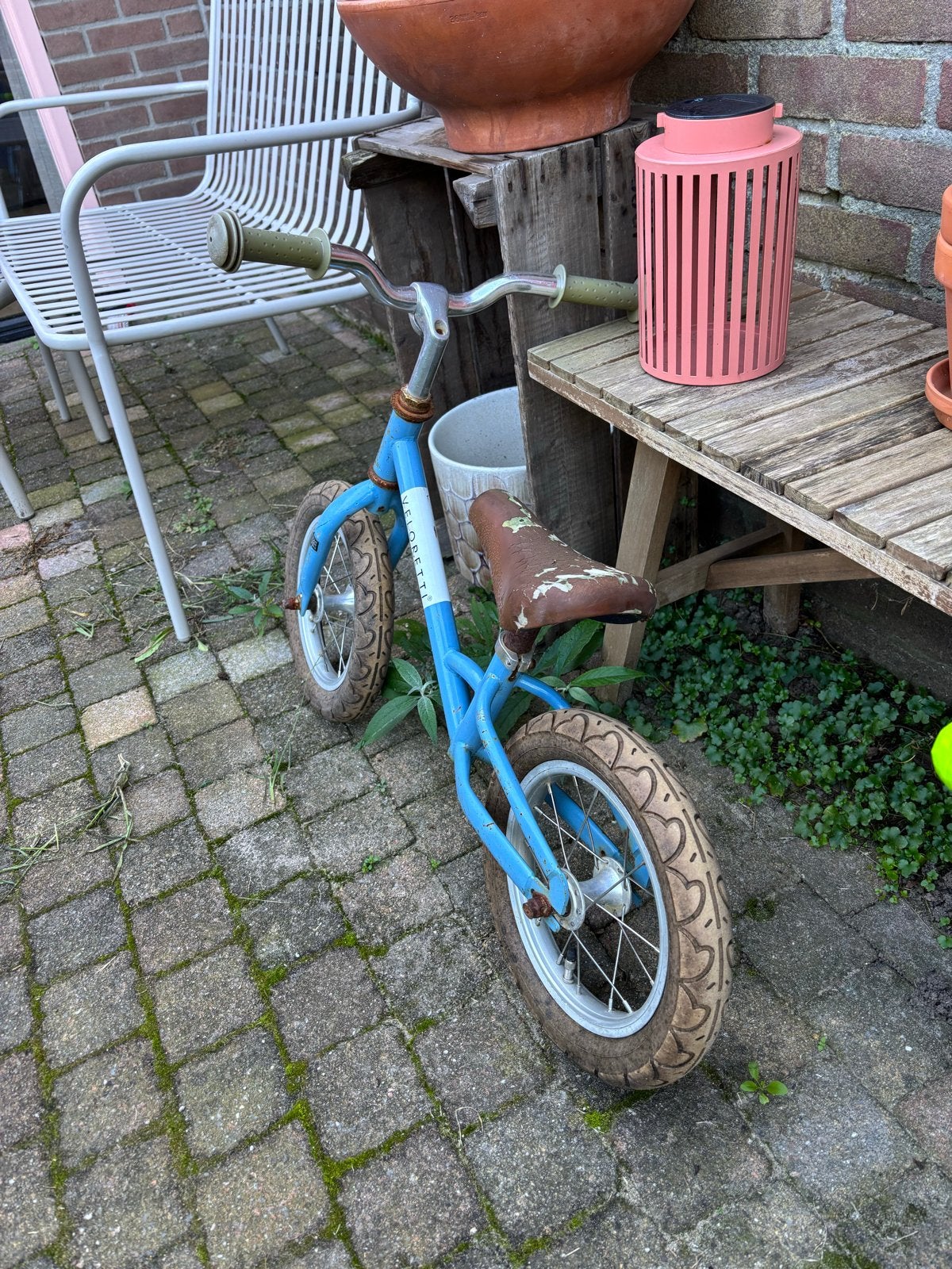 Blauwe Veloretti loopfiets voor kinderen