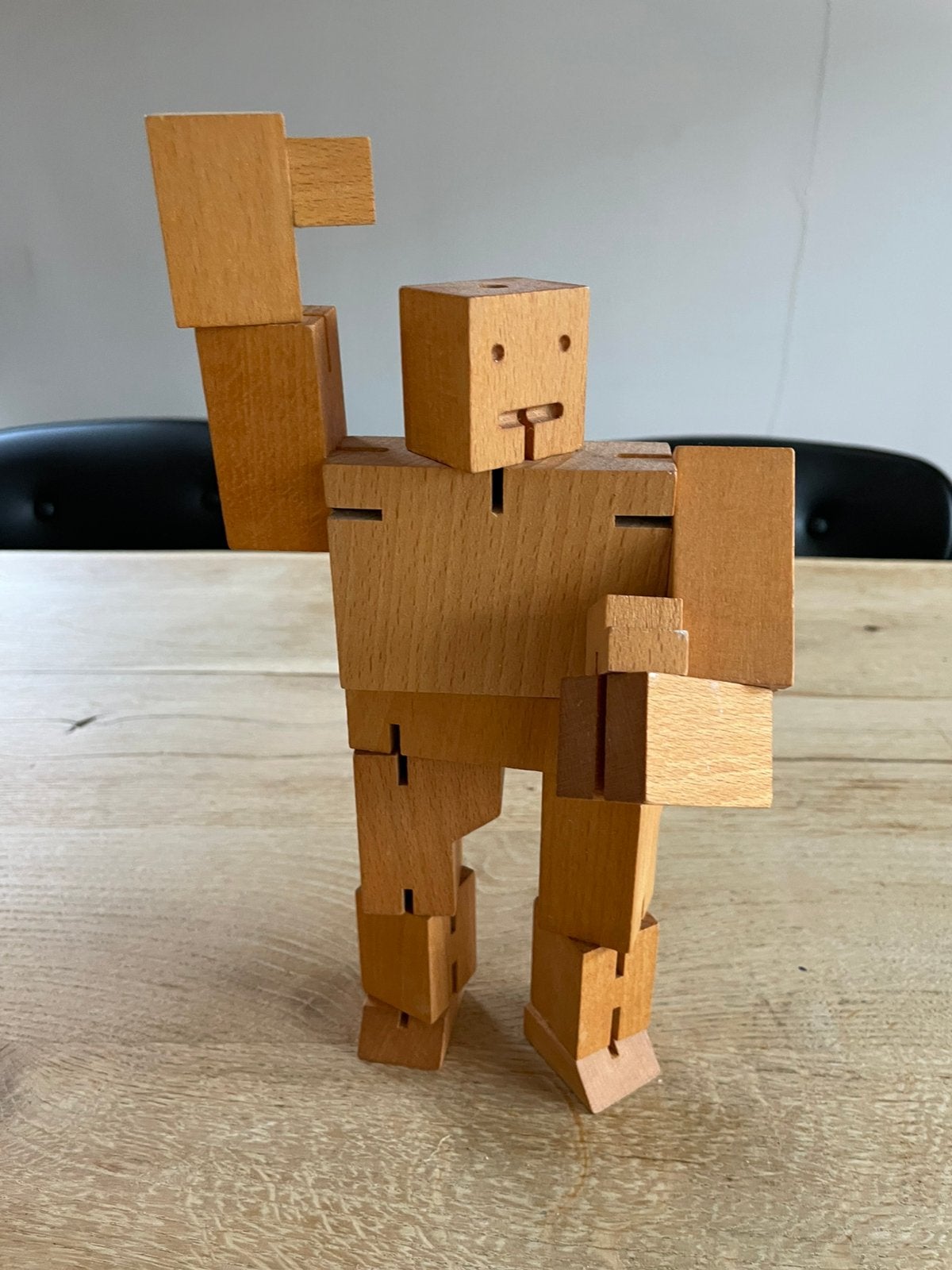 Houten figuur Cubebot, Ophalen of Verzenden, Zo goed als nieuw