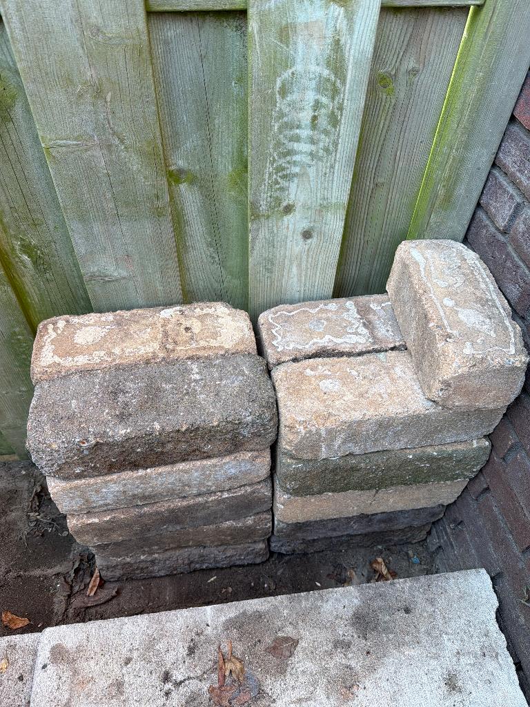 Bakstenen 32x12x10cm, Doe-het-zelf en Verbouw, Metselstenen, Ophalen, Gebruikt, Bakstenen