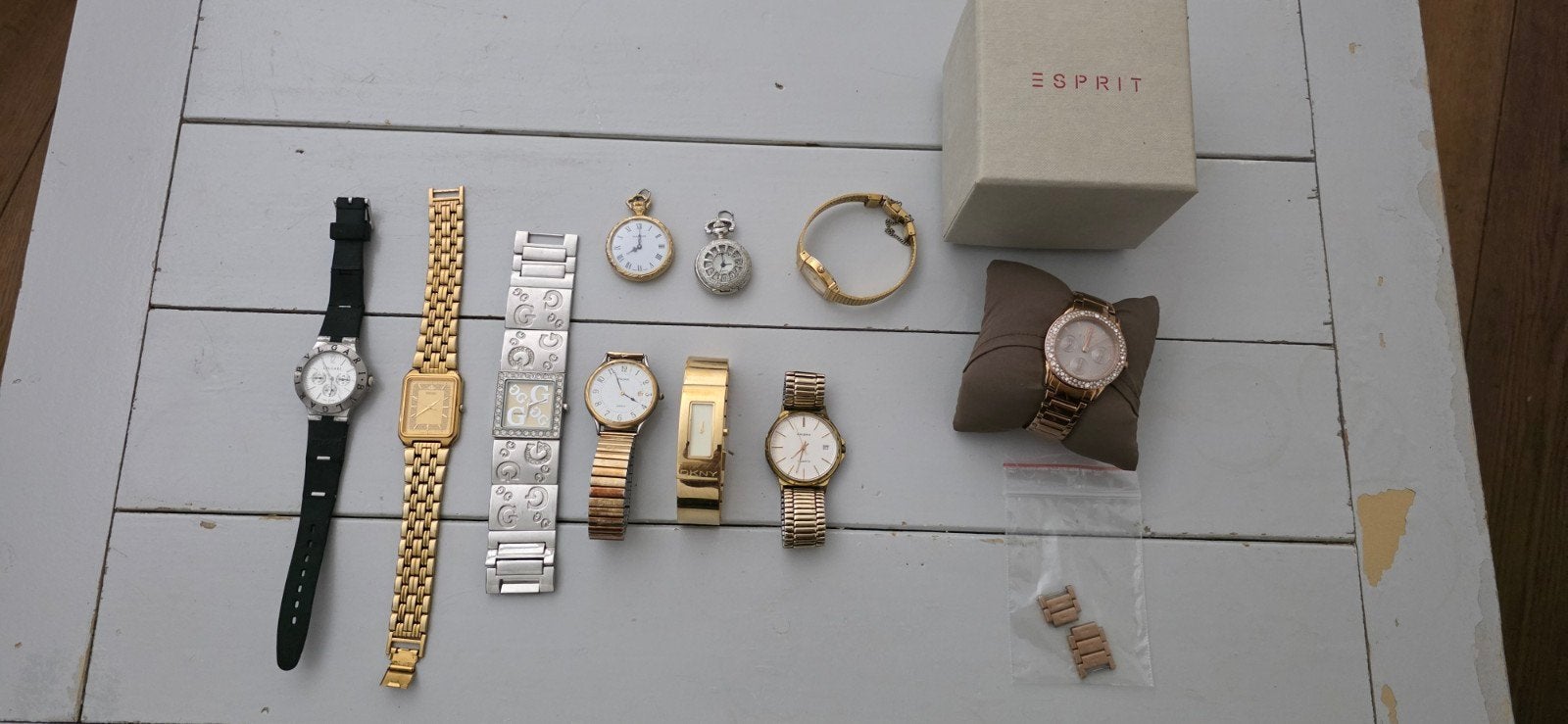 Set oude horloges voor hobbyist, Verzenden, Gebruikt, Staal, Overige merken