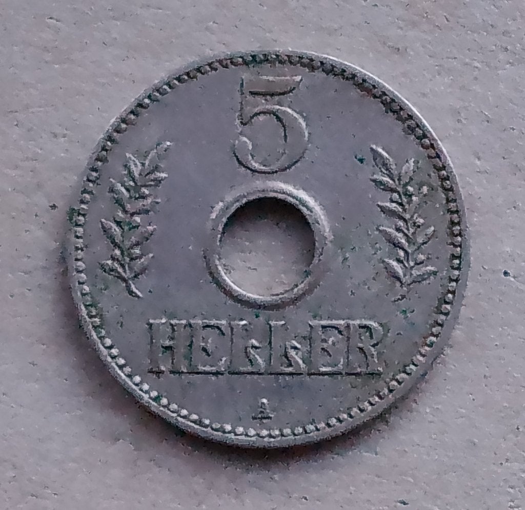 Duits Oost Afrika, 5 heller 1913 A, Ophalen of Verzenden, Overige landen, Losse munt