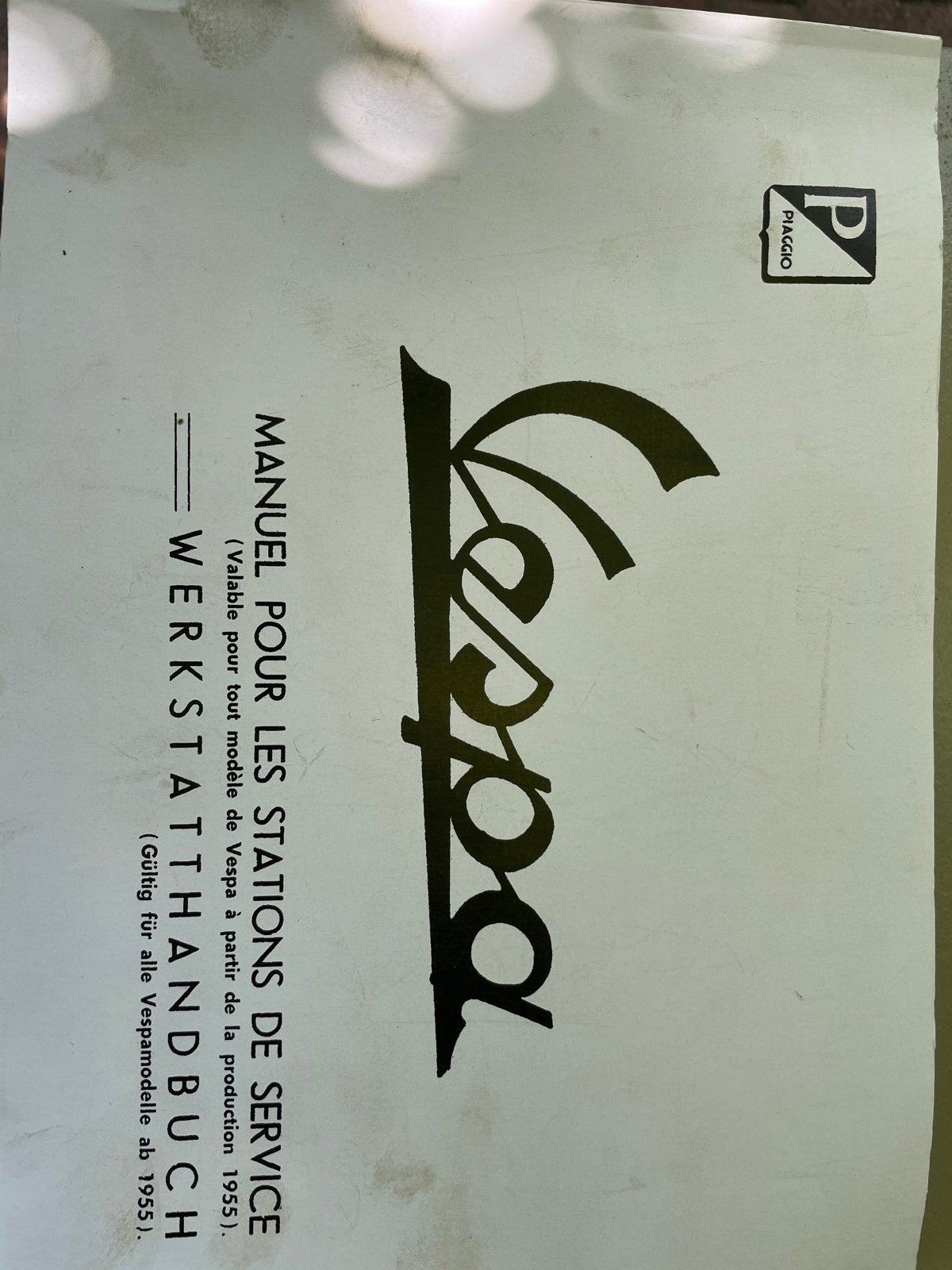 Vespa werkstatthandbuch, Ophalen of Verzenden
