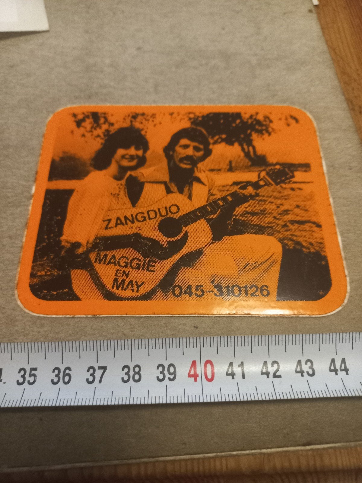 Vintage Zangduo Maggie en May Sticker, Ophalen of Verzenden, Gebruikt