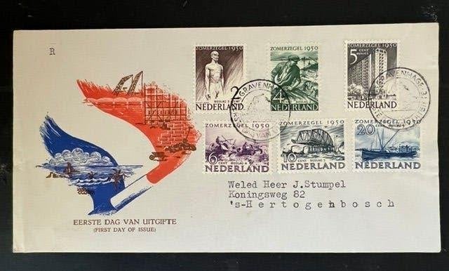 Nederland FDC E1a - zonder tekst 'zomerzegels', Postzegels en Munten, Postzegels | Eerstedagenveloppen, Ophalen of Verzenden, Beschreven