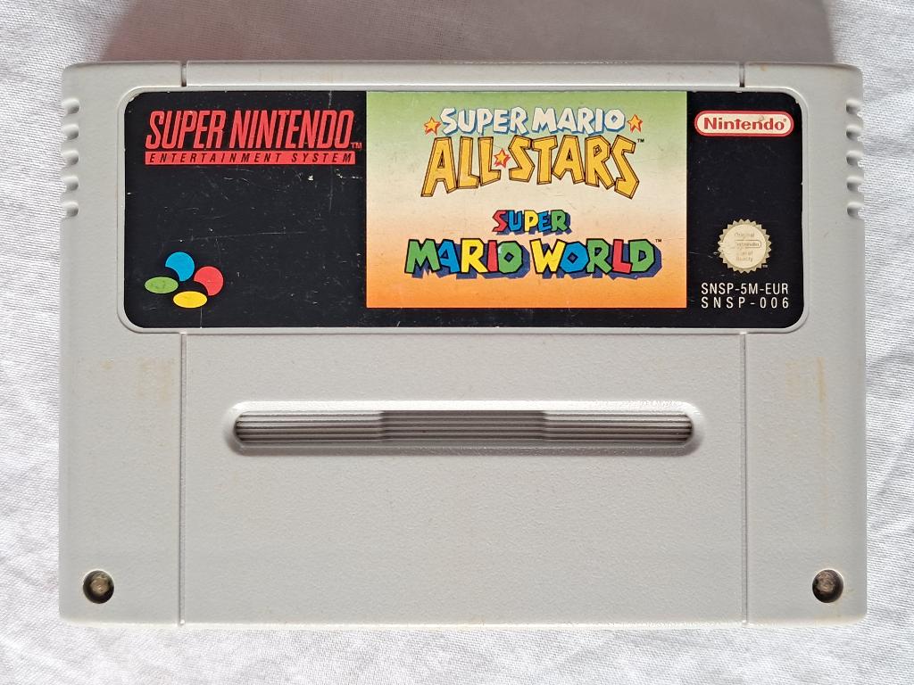 Super Mario All Stars + Super Mario World - SNES, Spelcomputers en Games, Games | Nintendo Super NES, Gebruikt, Platform, 1 speler