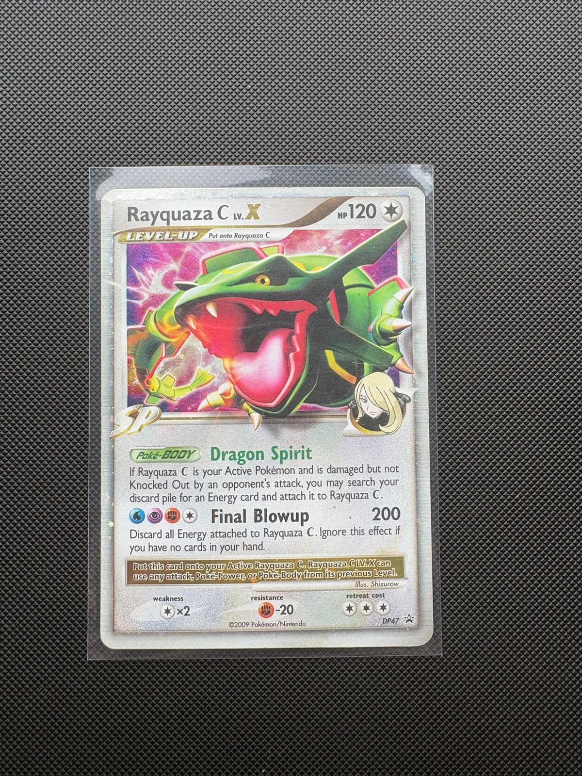Cynthia's Rayquaza C Lv. X DPPR 47 Black Star Promo, Ophalen of Verzenden, Zo goed als nieuw