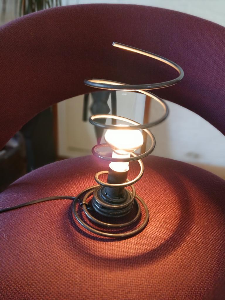 Vintage spiraal lamp, Ophalen of Verzenden, Minder dan 50 cm