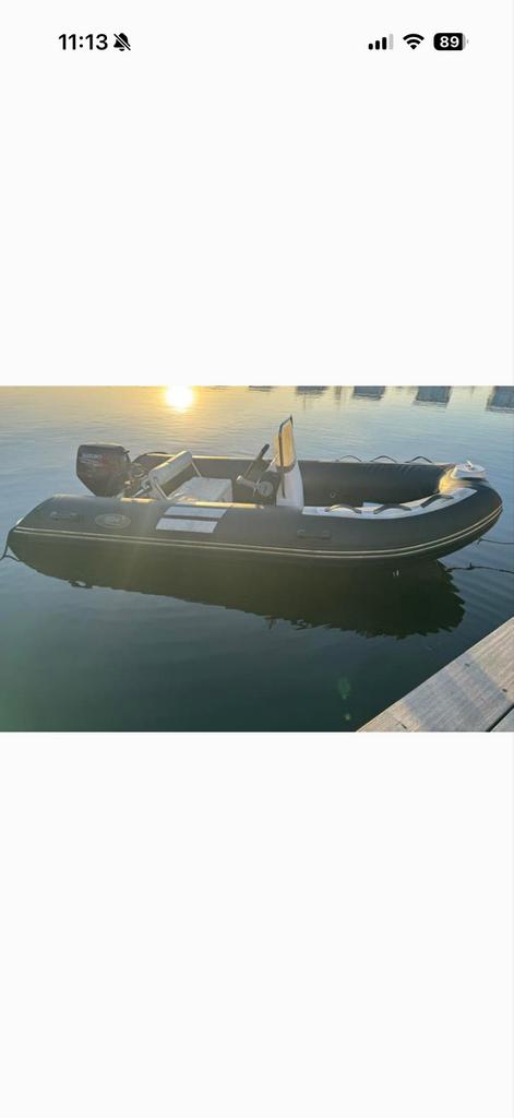 Hibo 380 RIB met Suzuki buitenboordmotor 15PK, Ophalen, Gebruikt, Zodiac, Benzine
