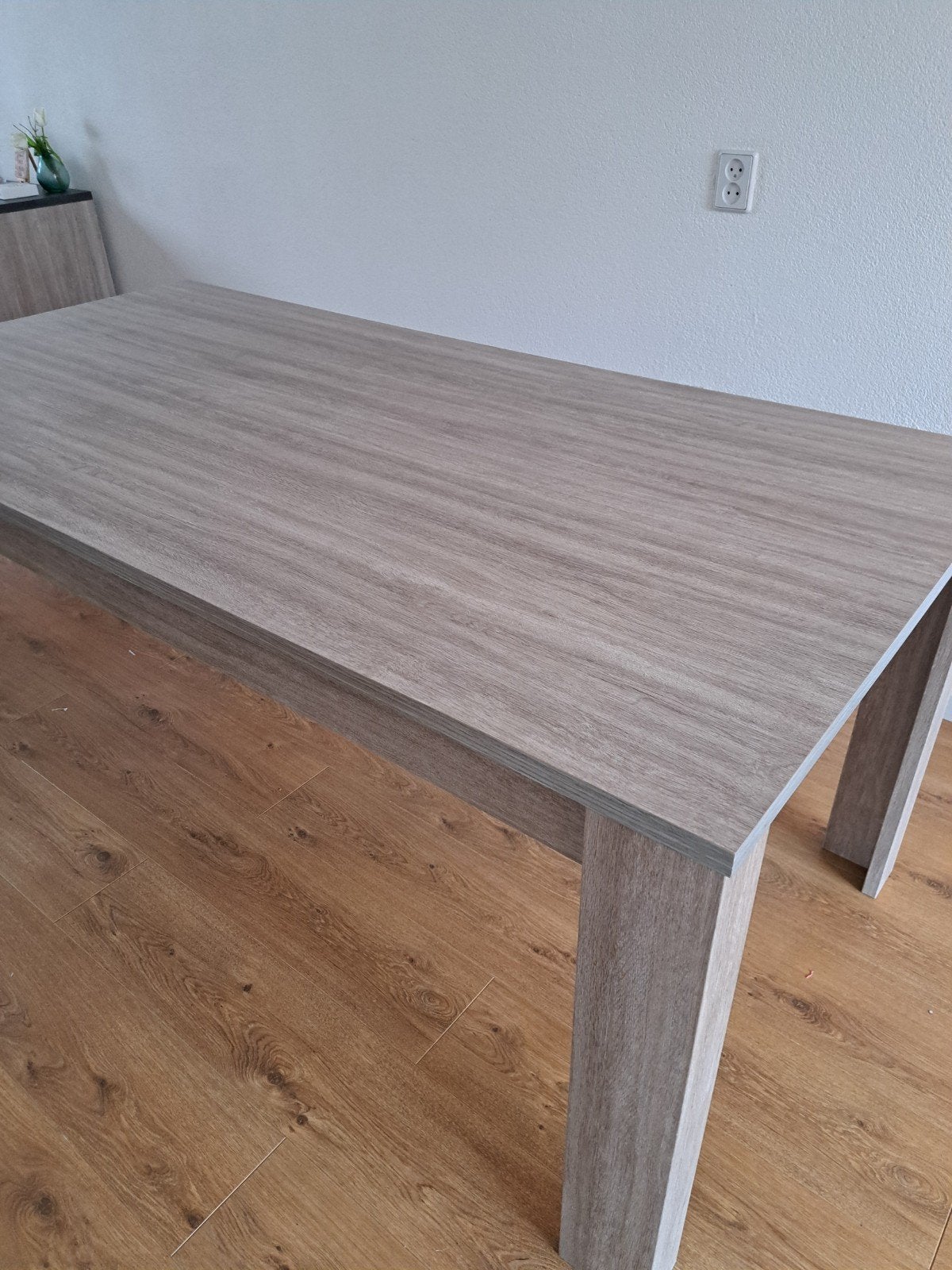 Leenbakker Yannick Grijs Eiken Eettafel Salontafel TVmeubel, Ophalen