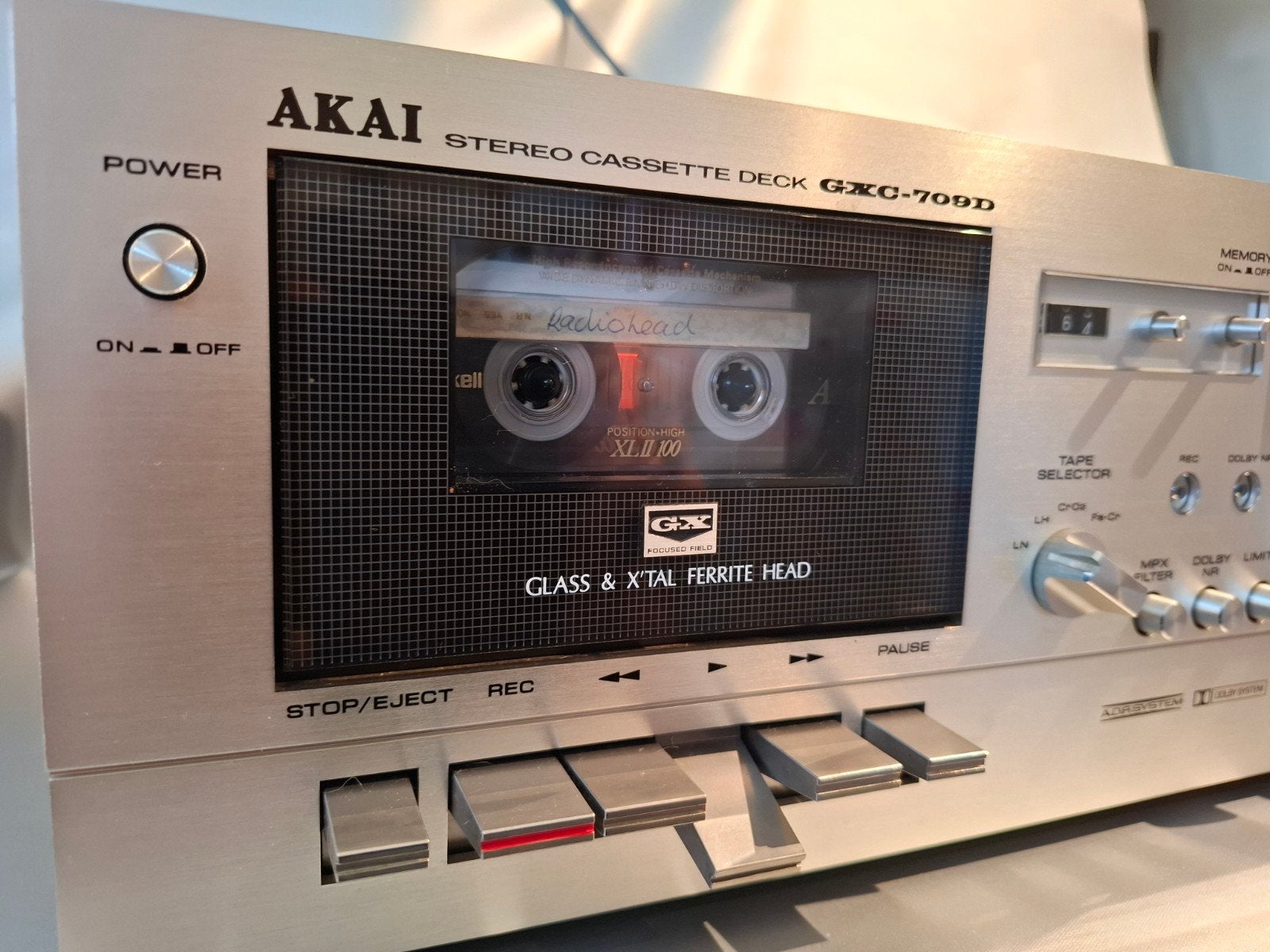 Akai GXC-709D Stereo Cassette Deck - Vintage Audiophile, Ophalen of Verzenden, Enkel, Akai, Tape counter