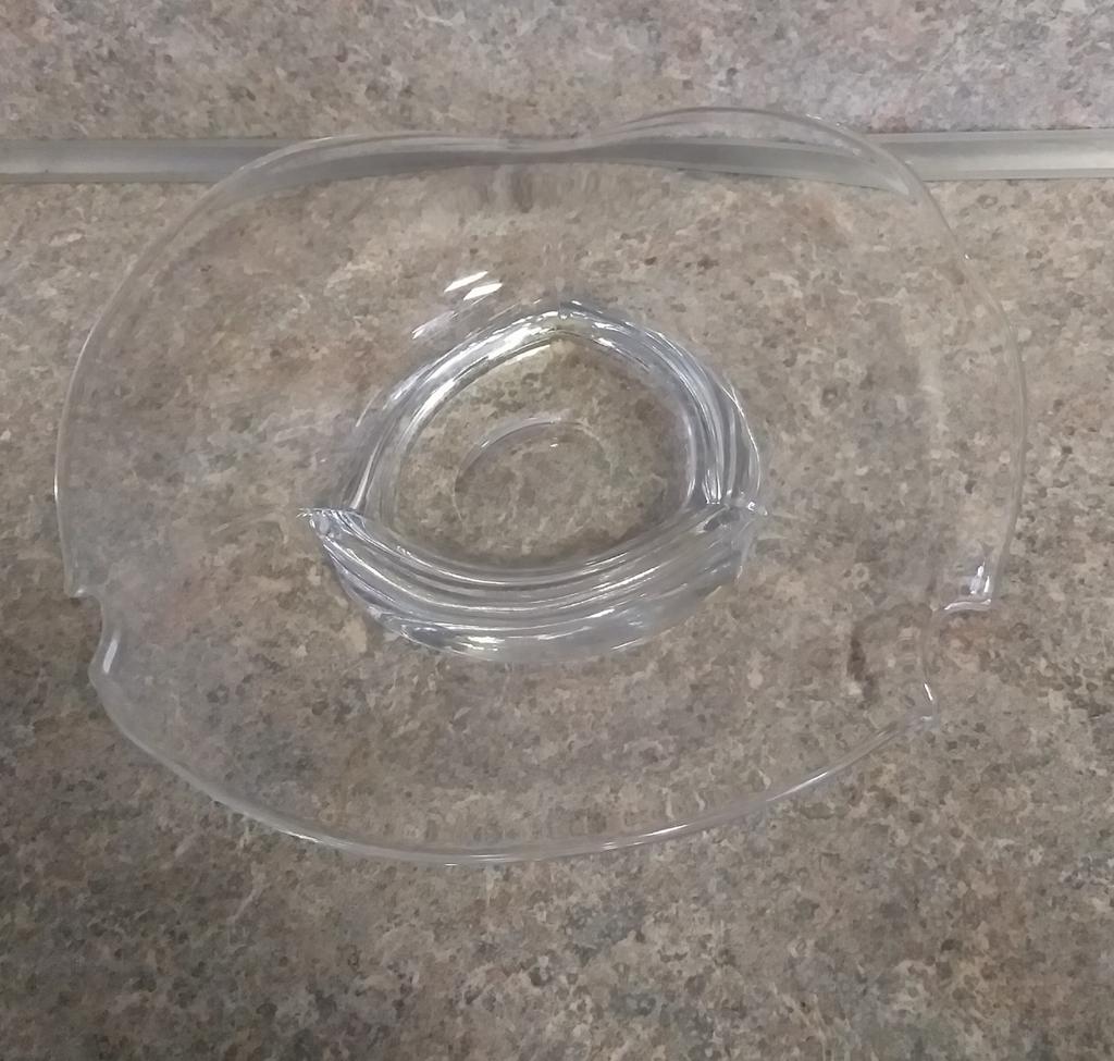 Grote mooie glazen kristal fruitschaal / schaal, Ophalen, Schaal, Rond, Glas