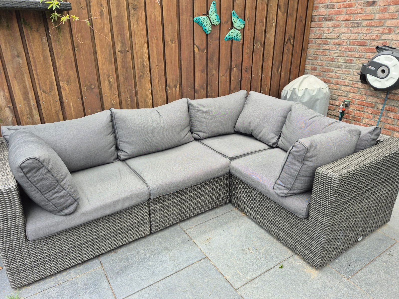 Fonteyn Loungeset met tafel - D170xB245xH68, Tuin en Terras, Tuinsets en Loungesets, Ophalen, 4 zitplaatsen, Rotan, Bank