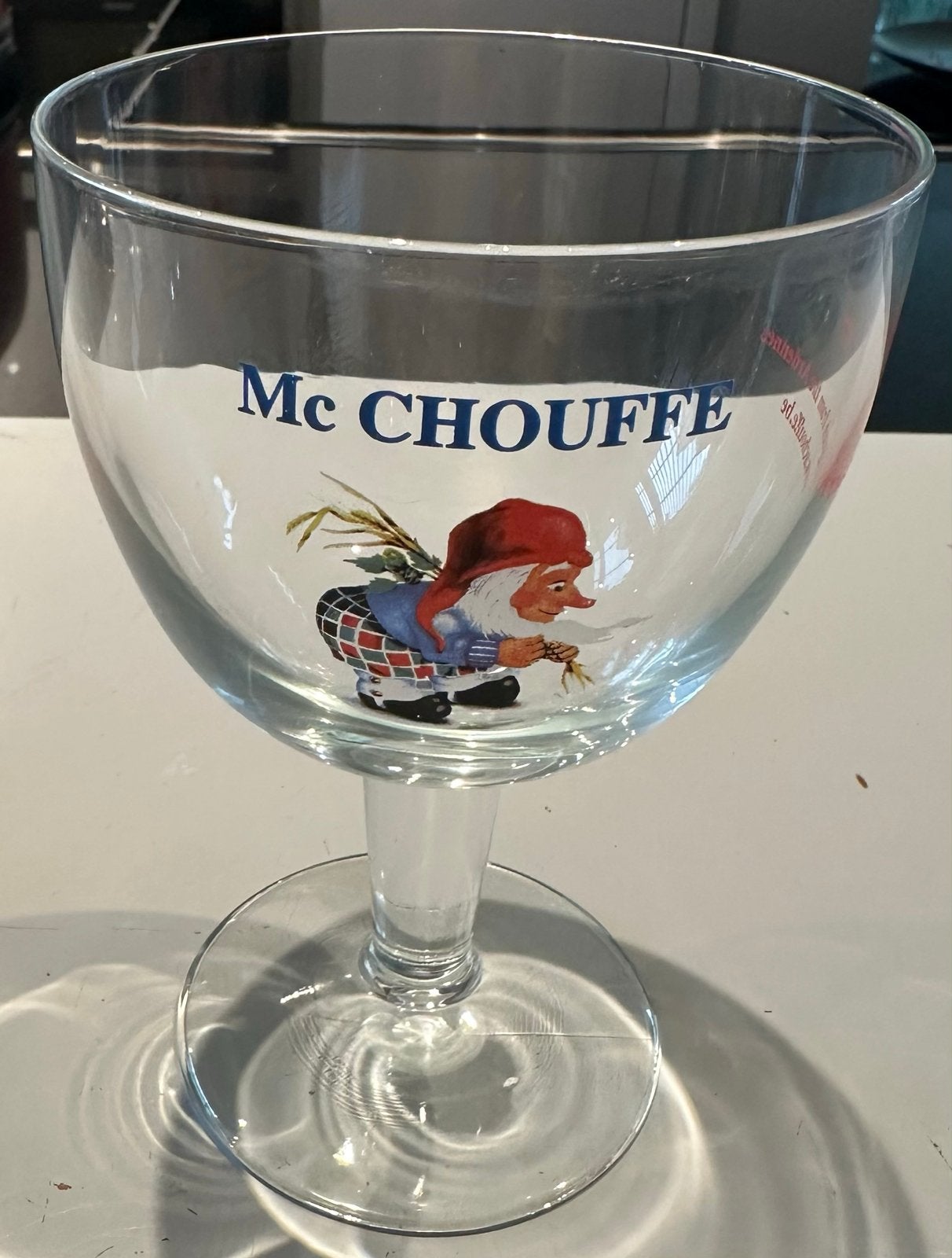 Mc Chouffe Bierglas - Zo goed als nieuw, Ophalen, Zo goed als nieuw, Glas