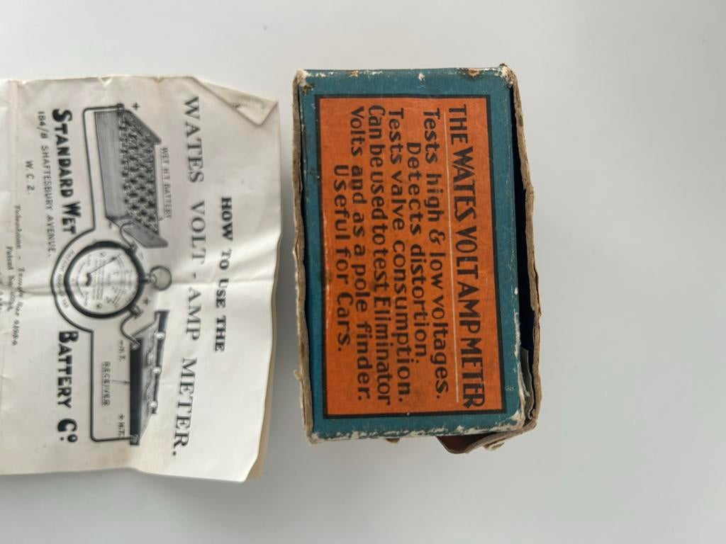 Vintage Wates Volt-Ampère Meter met originele doos, Antiek en Kunst, Ophalen