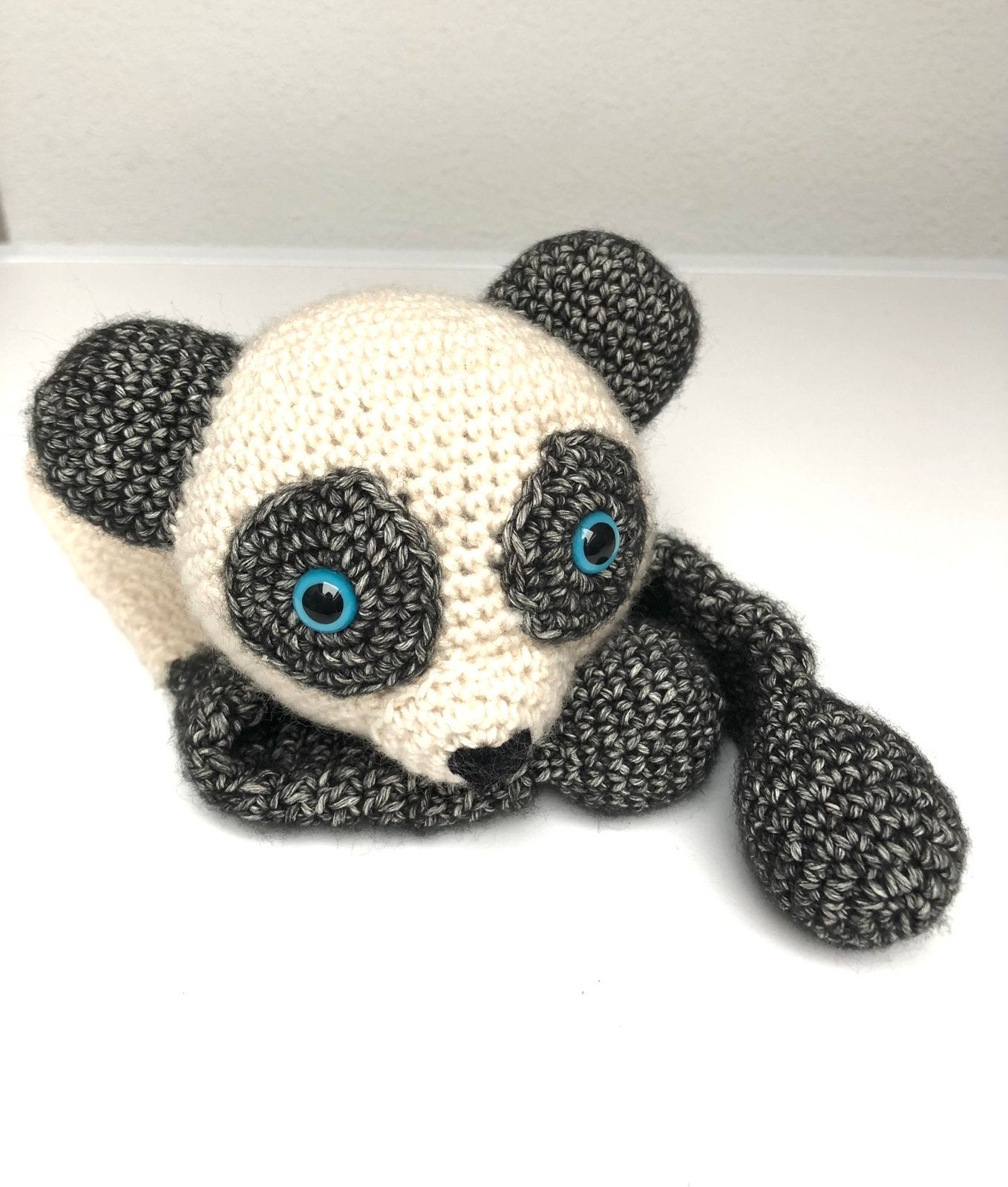 Gehaakte lappenpop Panda, Overige merken, Overige typen, Nieuw, Zwart