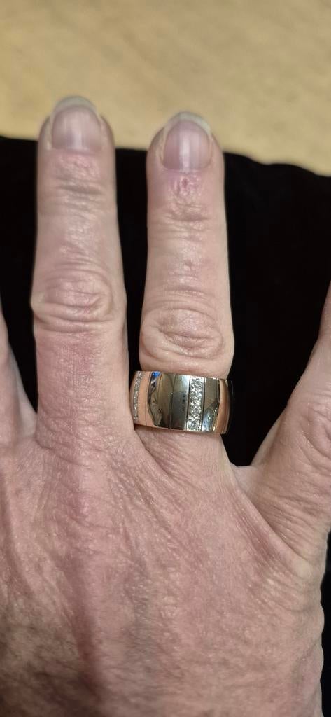 Chaumet 18krt witgouden ring met 20 briljant, Wit, Nieuw, Ophalen of Verzenden, 17 tot 18